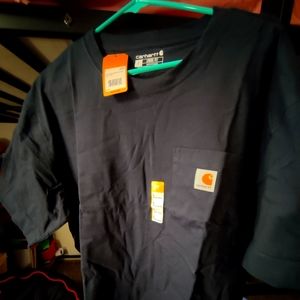 Carhartt Large Navy Shirt Sleeve Shirt